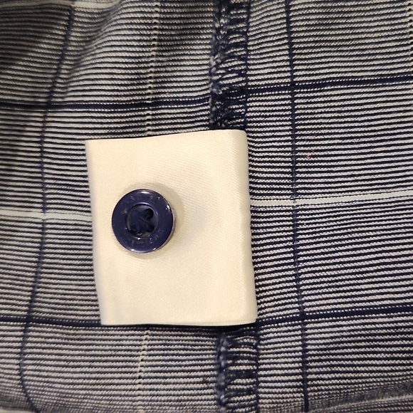 DANIEL Cremieux Blue Square Print Polo Shirt - Picture 8 of 9